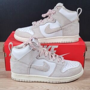 Nike Dunk Hi x Notre Shoes Mens 9 White Light Orewood Brown Sneakers CW3092-100